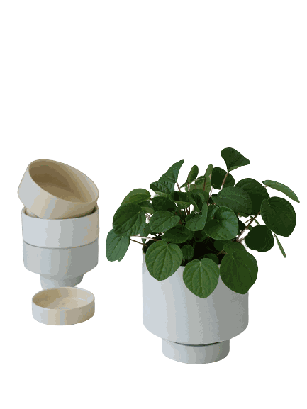 Ceramic Planter With Tray